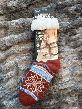 - Women's Red & Blue Cozy Fleece-Lined Socks